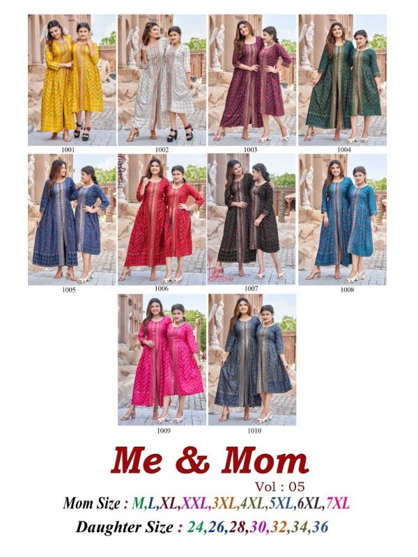 Banwery Me Mom Vol 5 Rayon Designer Exclusive Kurti Collection